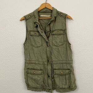 Max Jeans Olive Green Utility Vest size Small